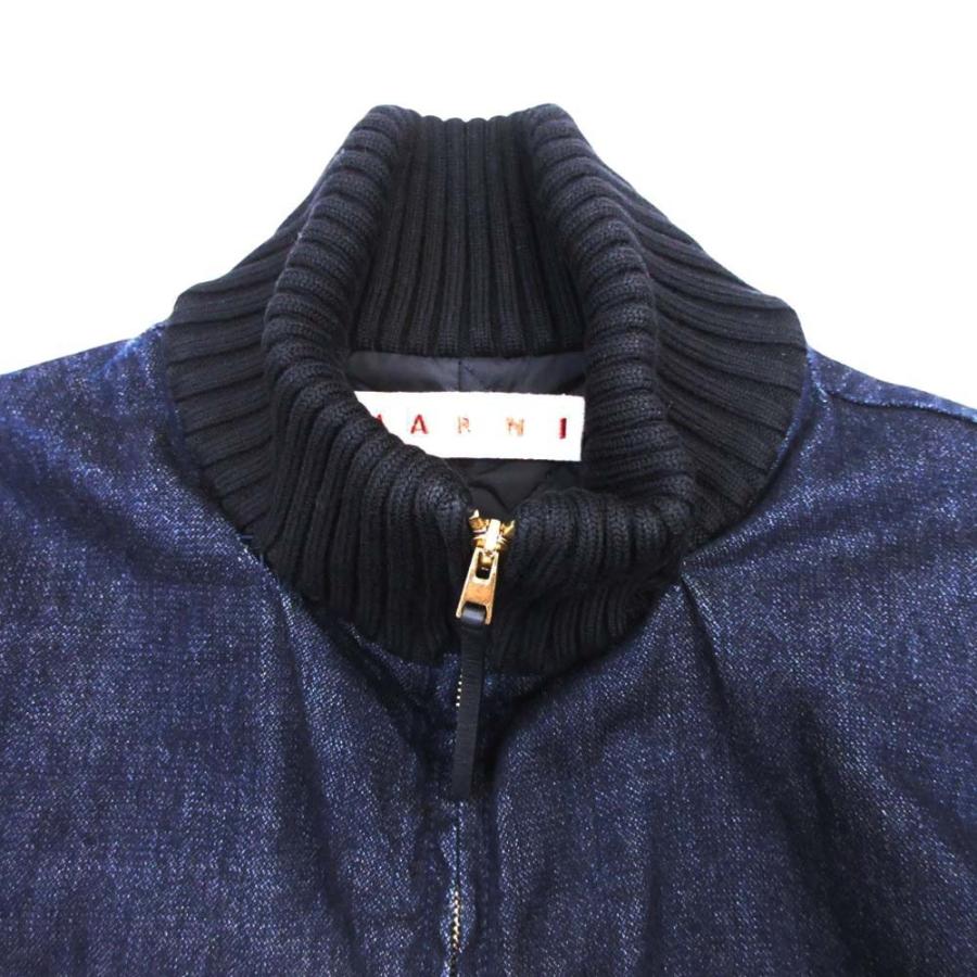 美品 16aw MARNI マルニ デニム キルティング ジャケット ブルゾン 中綿入り Aラインシルエット アウター 40 インディゴ レディース 古着 中古 | MARNI | 03