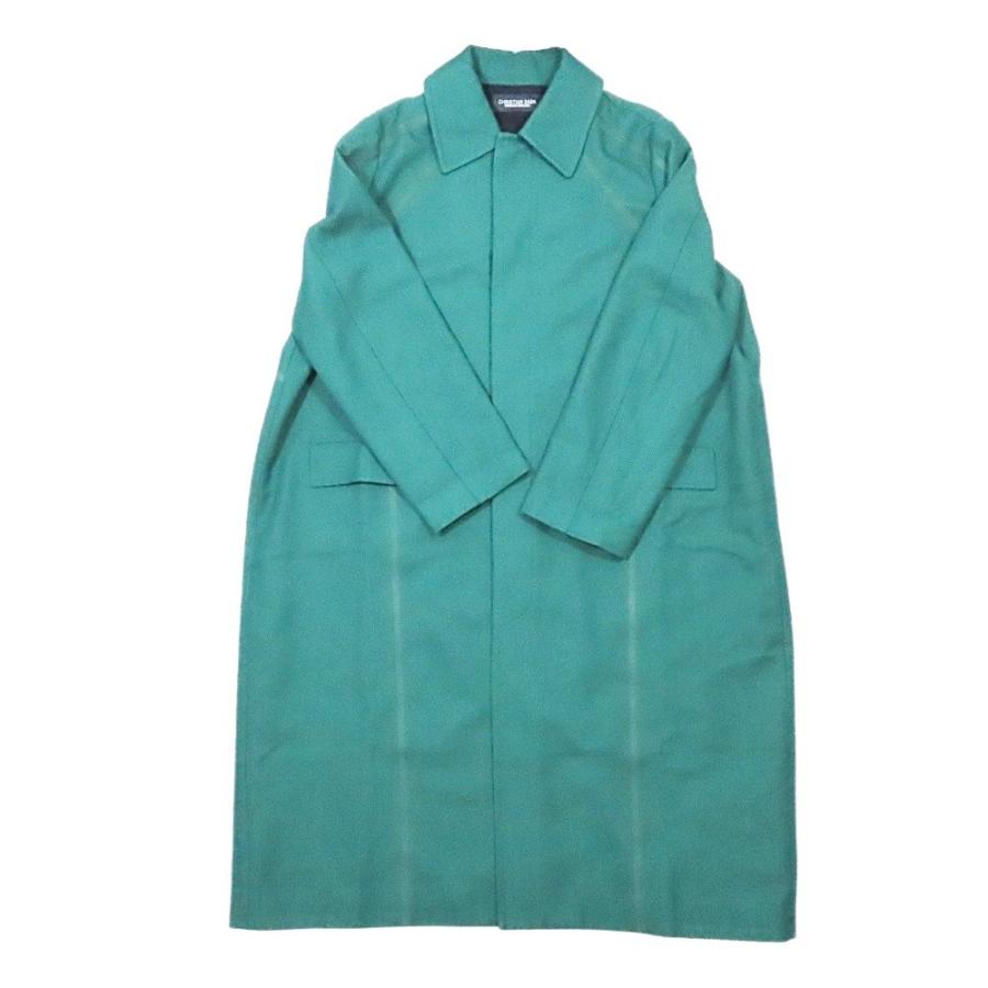美品 19aw CHRISTIAN DADA クリスチャンダダ ステンカラー テープオーバーコート ロング丈 ジャケット 長袖 アウター 48 グリーン メンズ 古着 中古 USED CHRISTIAN DADA（クリスチャンダダ） 美品 19aw CHRISTIAN DADA ステン