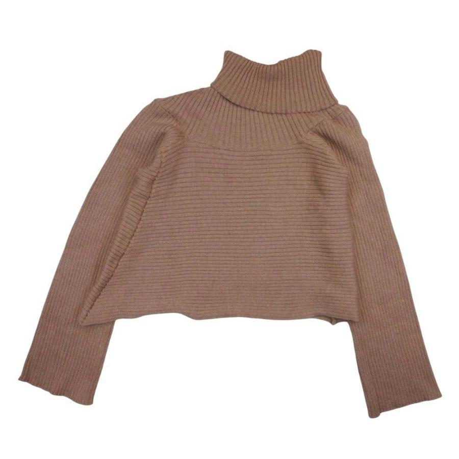 美品 15aw Maison Margiela メゾンマルジェラ1 アシンメトリー 長袖 タートルネック リブ ニット セーター M 茶 ブラウン レディース 古着 中古 | Maison Margiela | 02