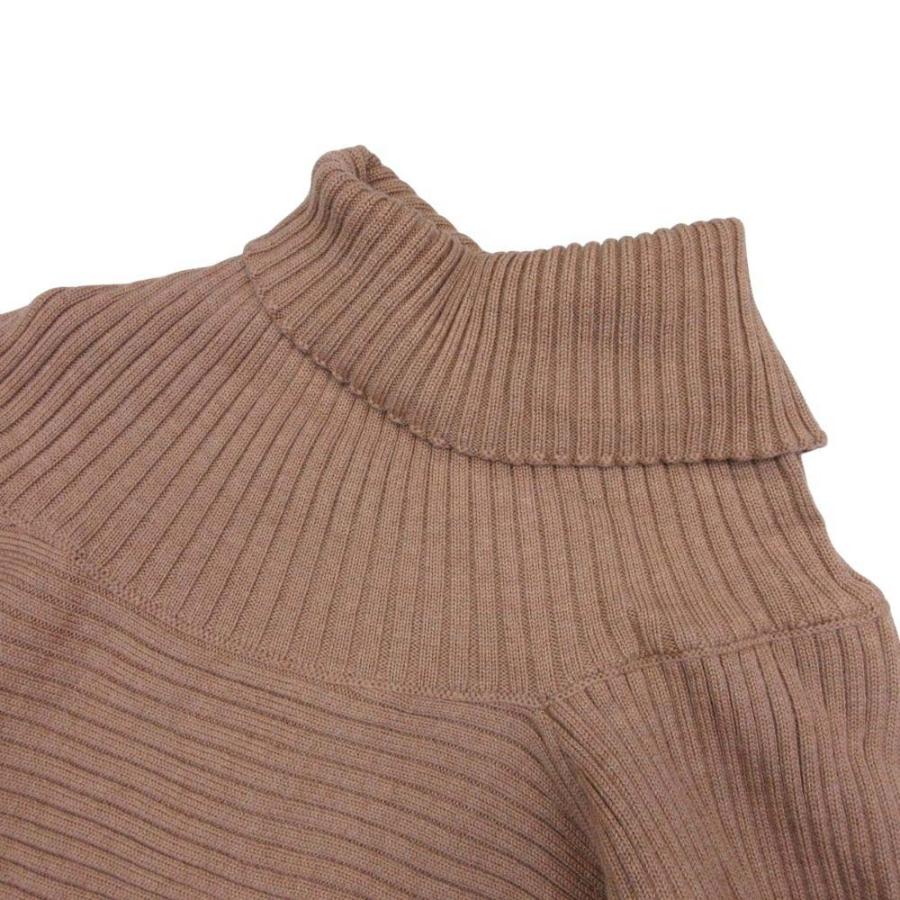 美品 15aw Maison Margiela メゾンマルジェラ1 アシンメトリー 長袖 タートルネック リブ ニット セーター M 茶 ブラウン レディース 古着 中古 | Maison Margiela | 04