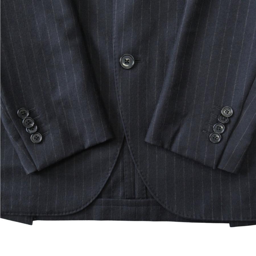 美品 LARDINI ラルディーニ ストライプ ウール テーラード ジャケット ブレザー シングル 背抜き 2釦 サイドベンツ サイズ44 メンズ 古着 中古 USED LARDINI（ラルディーニ） 美品 ストライプ ウール テーラード