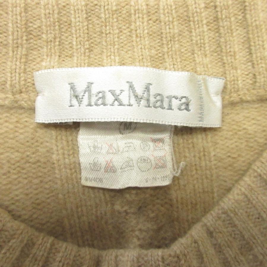 良品 Max Mara マックスマーラ 白タグ ケーブル ニット セーター モックネック M ベージュ レディース 古着 中古 | Max Mara | 04