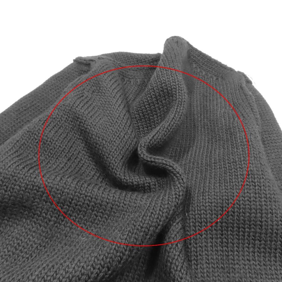 良品 05AW COMME des GARCONS HOMME コムデギャルソンオム 初期ジュンヤオム ウール100％ セーター ニット Vネック アーカイブ M 黒 メンズ 古着 中古 USED COMME des GARCONS HOMME 良品 05AW コムデギャルソンオム 初期