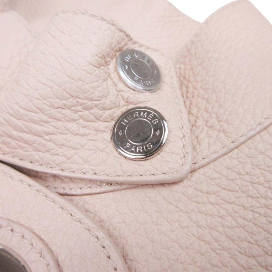 未使用 HERMES エルメス バックル レザージャケット ライダース ブルゾン アウター セリエ釦 皮革 シルバー金具 38 ベージュ レディース 古着 中古の画像