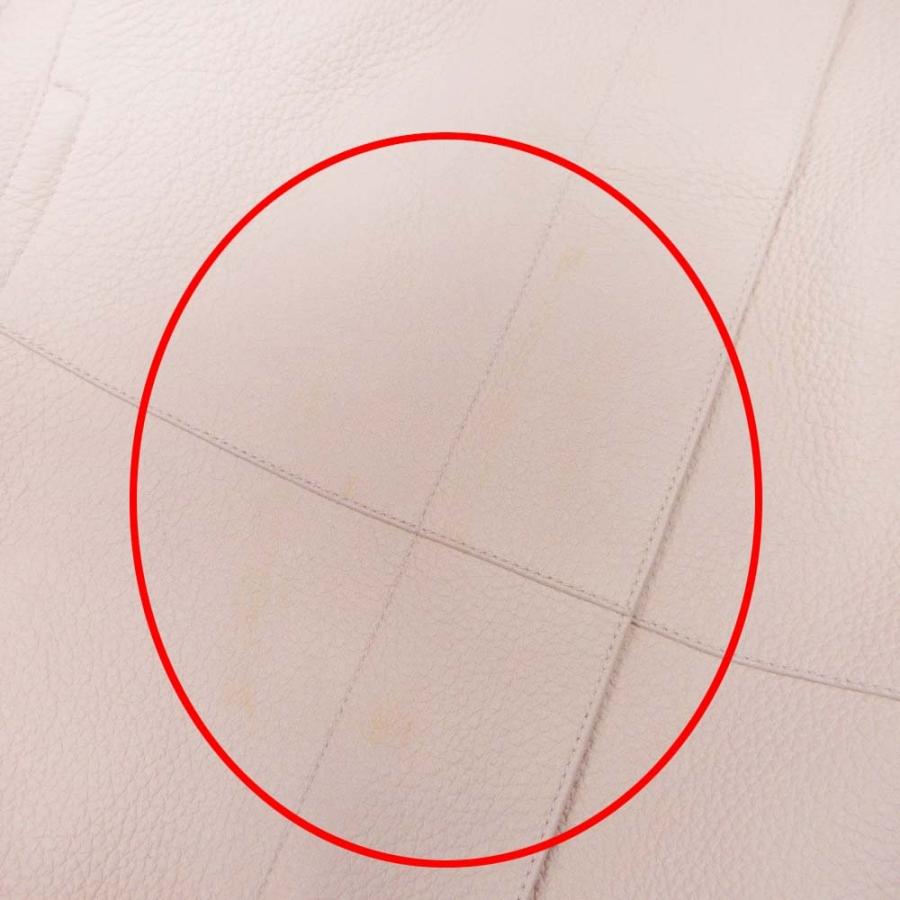未使用 HERMES エルメス バックル レザージャケット ライダース ブルゾン アウター セリエ釦 皮革 シルバー金具 38 ベージュ レディース 古着 中古の画像