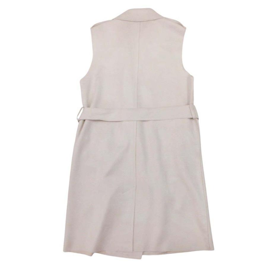 美品 ZARA ザラ フェイクスエード ロングベスト ジレ ノースリーブ トレンチコート ジャケット アウター 羽織 XS ライトベージュ レディース 古着 中古 | ZARA | 01