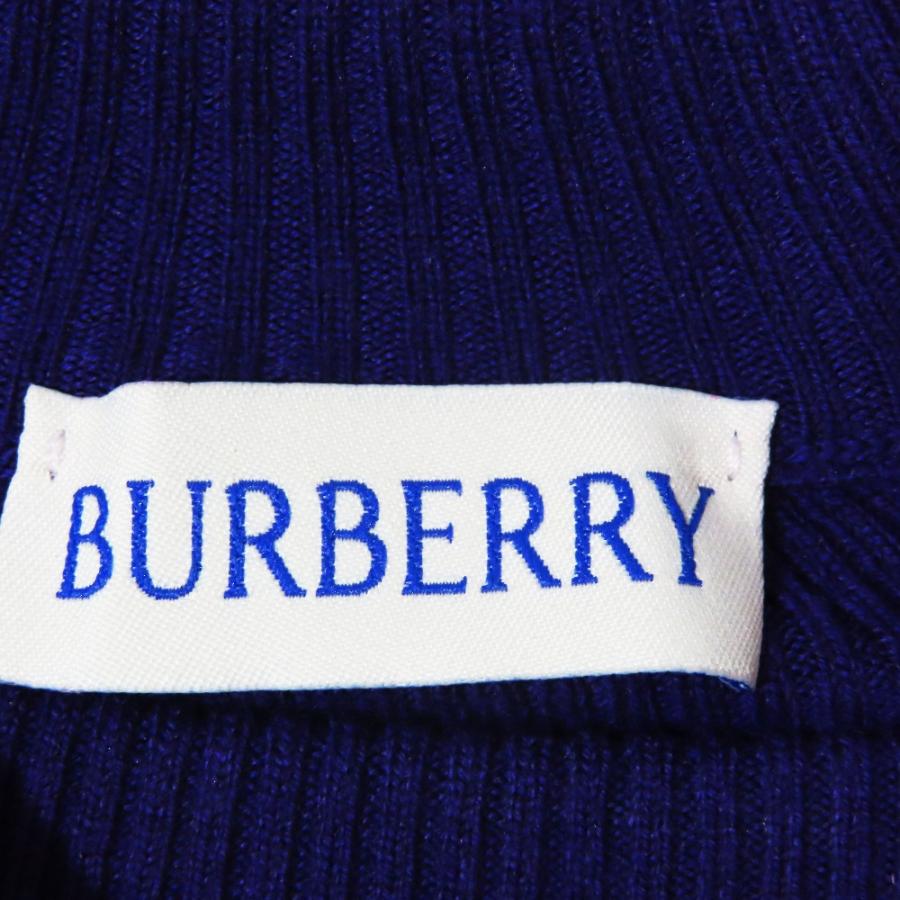 未使用 BURBERRY バーバリー ダニエル・リー ウール EKD スリムフィット リブ ニット セーター ロゴ 長袖 プルオーバー パープル S レディース 古着 中古 | BURBERRY | 05