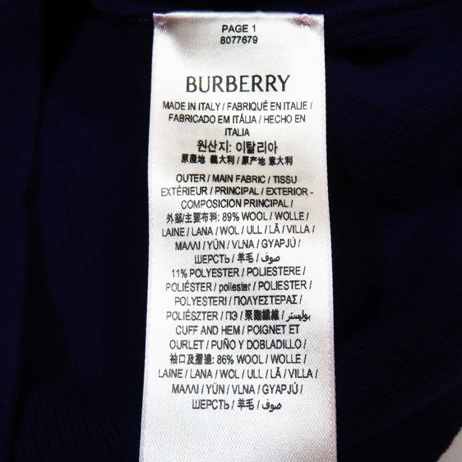 未使用 BURBERRY バーバリー ダニエル・リー ウール EKD スリムフィット リブ ニット セーター ロゴ 長袖 プルオーバー パープル S レディース 古着 中古 | BURBERRY | 06