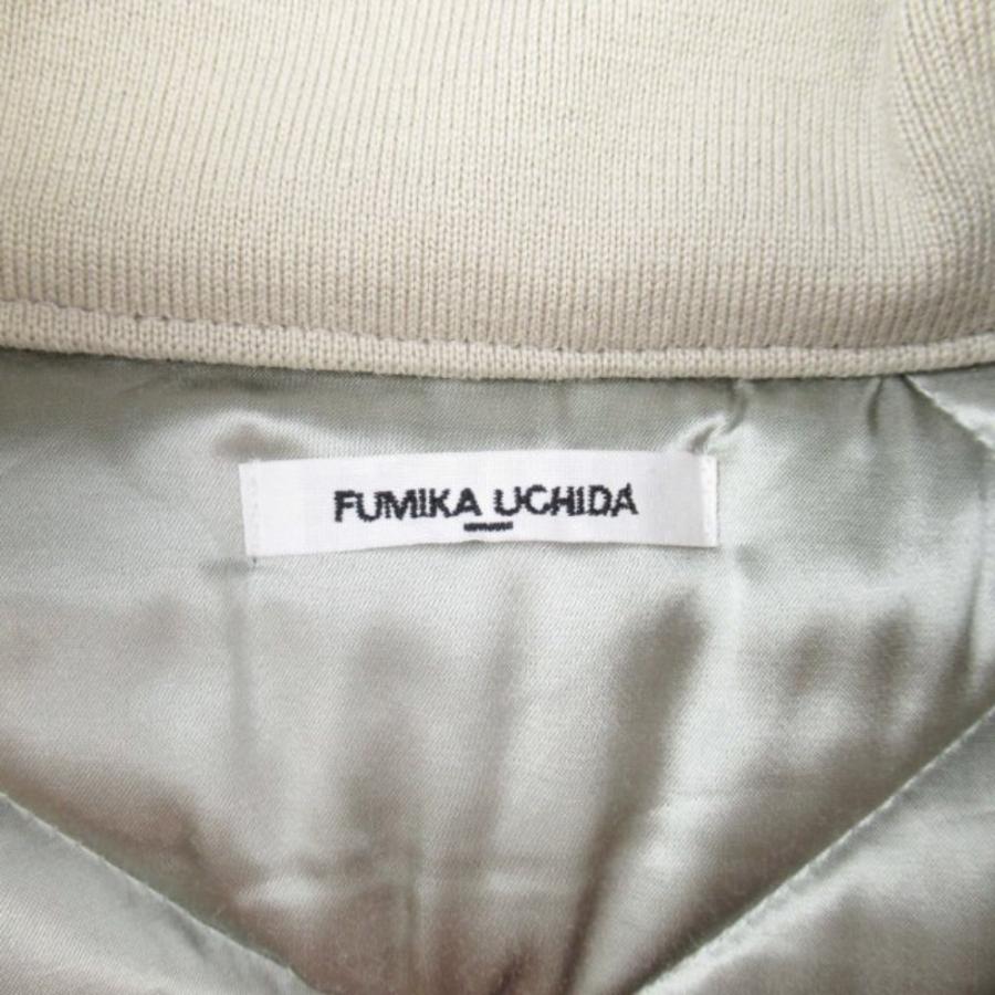 未使用 23aw FUMIKA UCHIDA フミカウチダ キルティング サテン ボンバー ミニドレス コート ジャケット 36 メタリックシルバー レディース 古着 中古_6