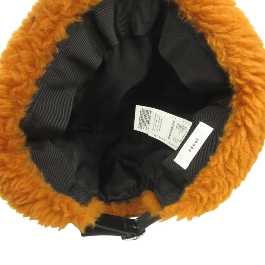 未使用 25aw sacai サカイ Puffy Beanie パフィー ボア ビーニー ハット ボア ニット キャップ ニット帽 ウール 帽子 オレンジ メンズ 古着 中古 | sacai | 04
