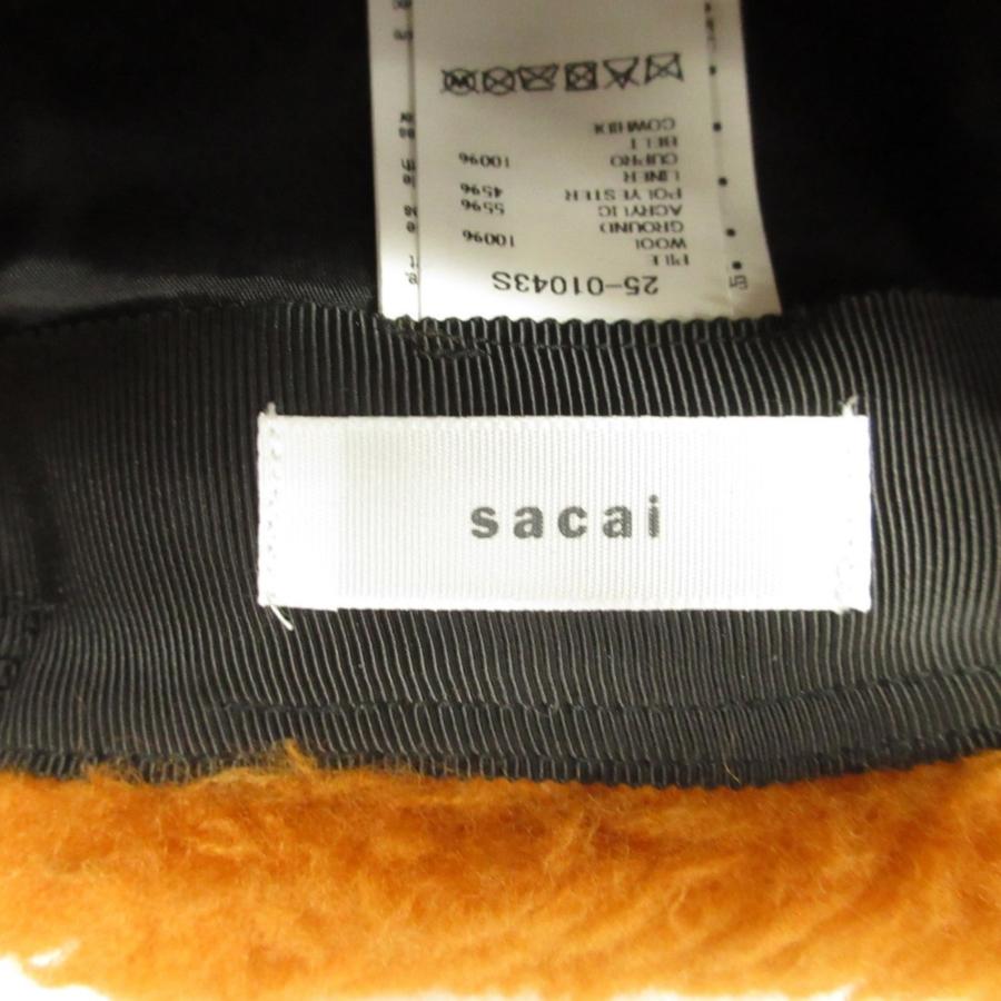 未使用 25aw sacai サカイ Puffy Beanie パフィー ボア ビーニー ハット ボア ニット キャップ ニット帽 ウール 帽子 オレンジ メンズ 古着 中古 | sacai | 05