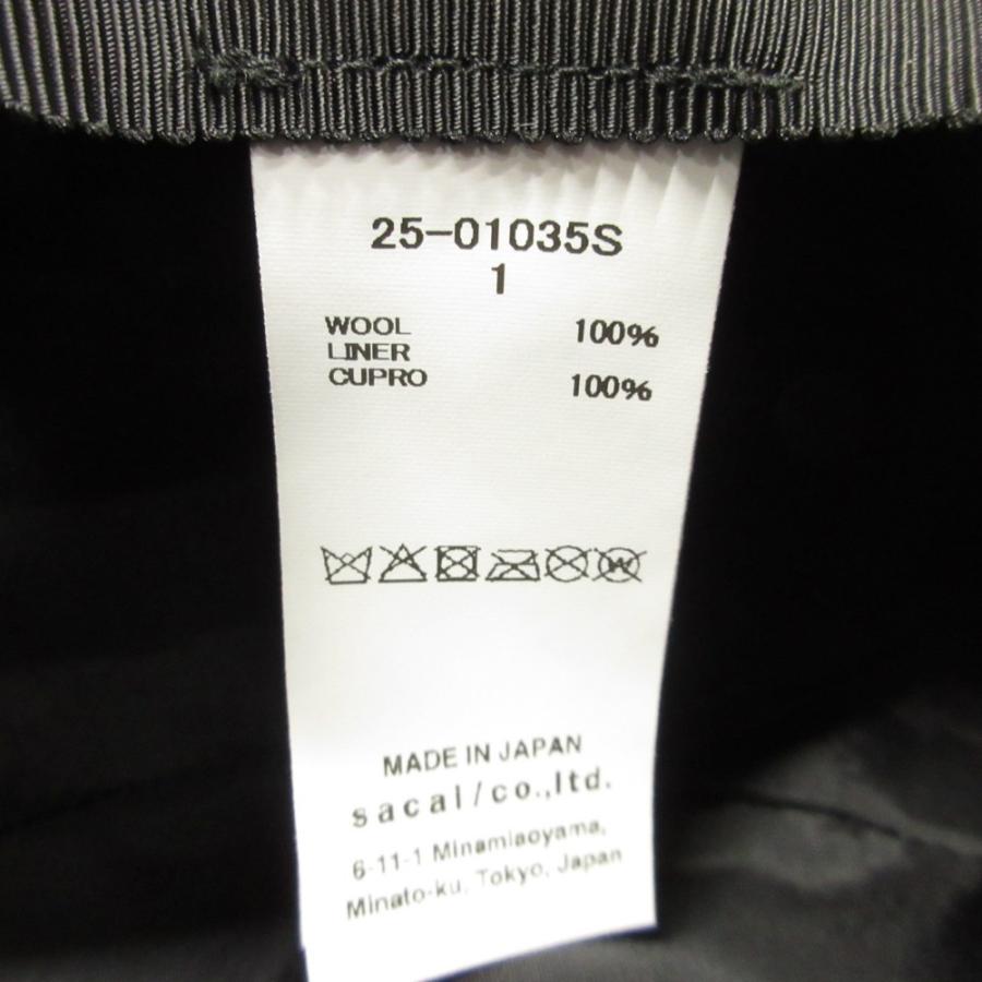 未使用 25aw sacai サカイ Wool Melton S Hat ウール メルトン バケット ハット バケット Sロゴ 刺繍 1 茶 ブラウン メンズ 古着 中古 | sacai | 05