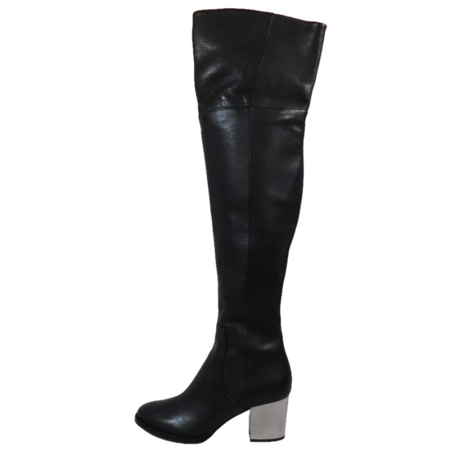 未使用 JIMMY CHOO ジミーチュウ レザー ロング ニーハイブーツ チャンキーヒール シューズ 36 ブラック レディース 古着 中古 | JIMMY CHOO