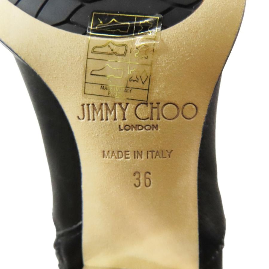 未使用 JIMMY CHOO ジミーチュウ レザー ロング ニーハイブーツ チャンキーヒール シューズ 36 ブラック レディース 古着 中古 | JIMMY CHOO | 04