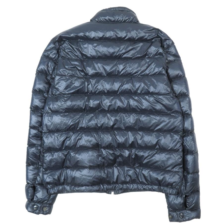 美品 MONCLER モンクレール ACORUS GIUBBOTTO ACORUS JACKET ダウンジャケット スタンドカラー ロゴワッペン 紺 ネイビー 1 メンズ 古着 中古 | MONCLER | 01