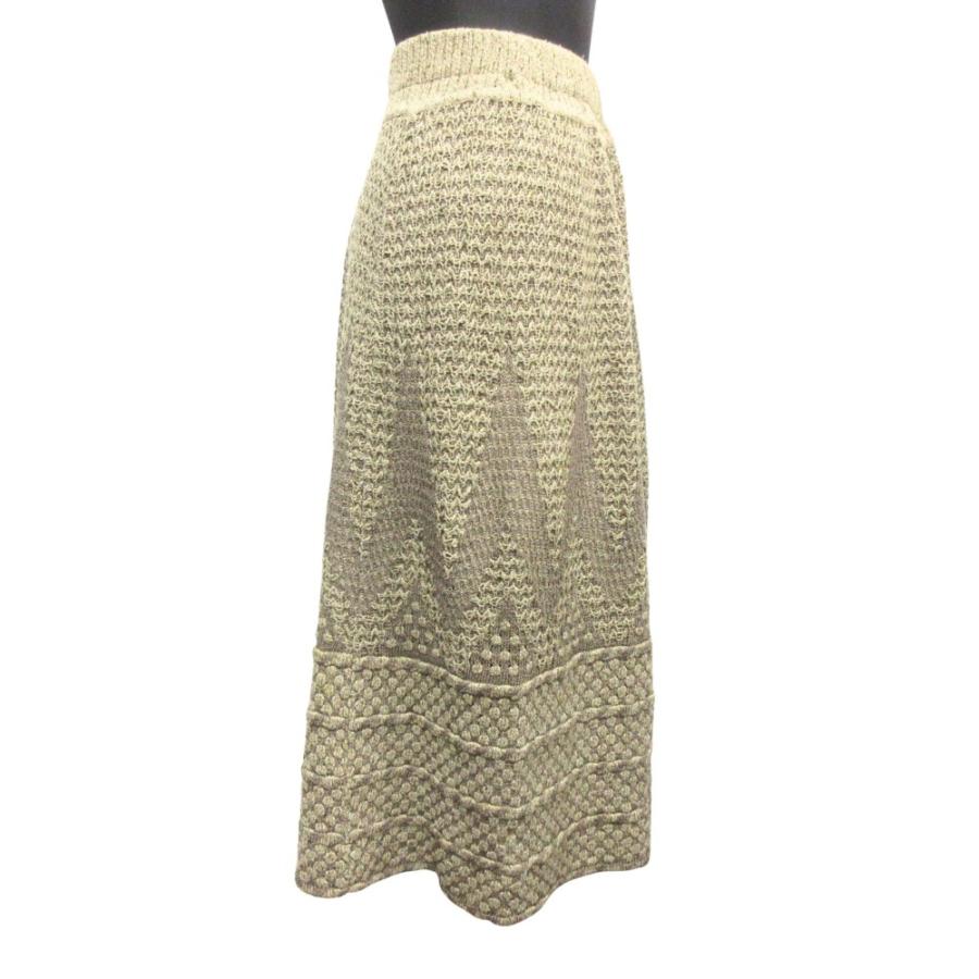 良品 70's ISSEY MIYAKE イッセイミヤケ シルク混 ニット ロング イージー スカート オールスタイルタグ ヴィンテージ レディース 古着 中古 | ISSEY MIYAKE | 01
