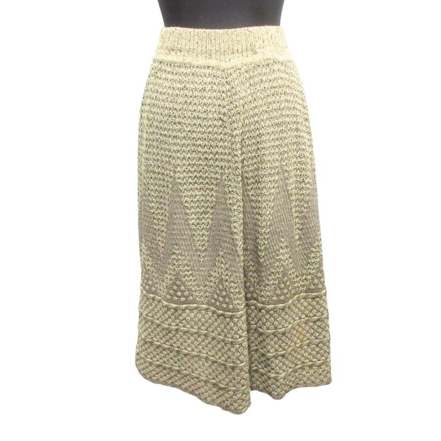 良品 70's ISSEY MIYAKE イッセイミヤケ シルク混 ニット ロング イージー スカート オールスタイルタグ ヴィンテージ レディース 古着 中古 | ISSEY MIYAKE | 02