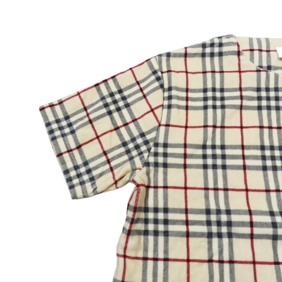 未使用 BURBERRY バーバリー ノバチェック コットン100％ パイル地 カットソー Tシャツ 半袖 クルーネック M ベージュ メンズ 古着 中古 | BURBERRY | 03