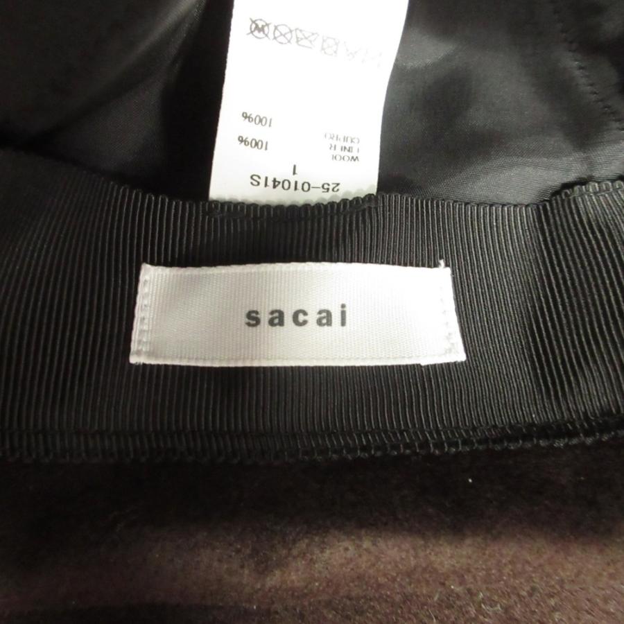 未使用 25aw sacai サカイ ウール ベルト キャップ 帽子 メルトン 2way 1 茶 ブラウン メンズ 古着 中古 | sacai | 06