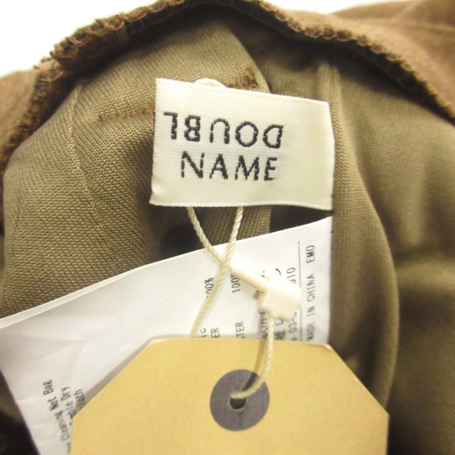 未使用 DOUBLE NAME ダブルネーム ワイド イージー パンツ スラックス タック ウールライク F 茶 ブラウン レディース 古着 中古 | DOUBLE NAME | 04