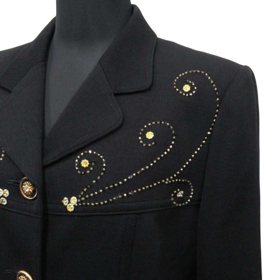 未使用 Studio Junko スタジオジュンコ ジャケット ブルゾン ビーズ 金ボタン サイズ40 黒 ブラック レディース 古着 中古 |  | 03
