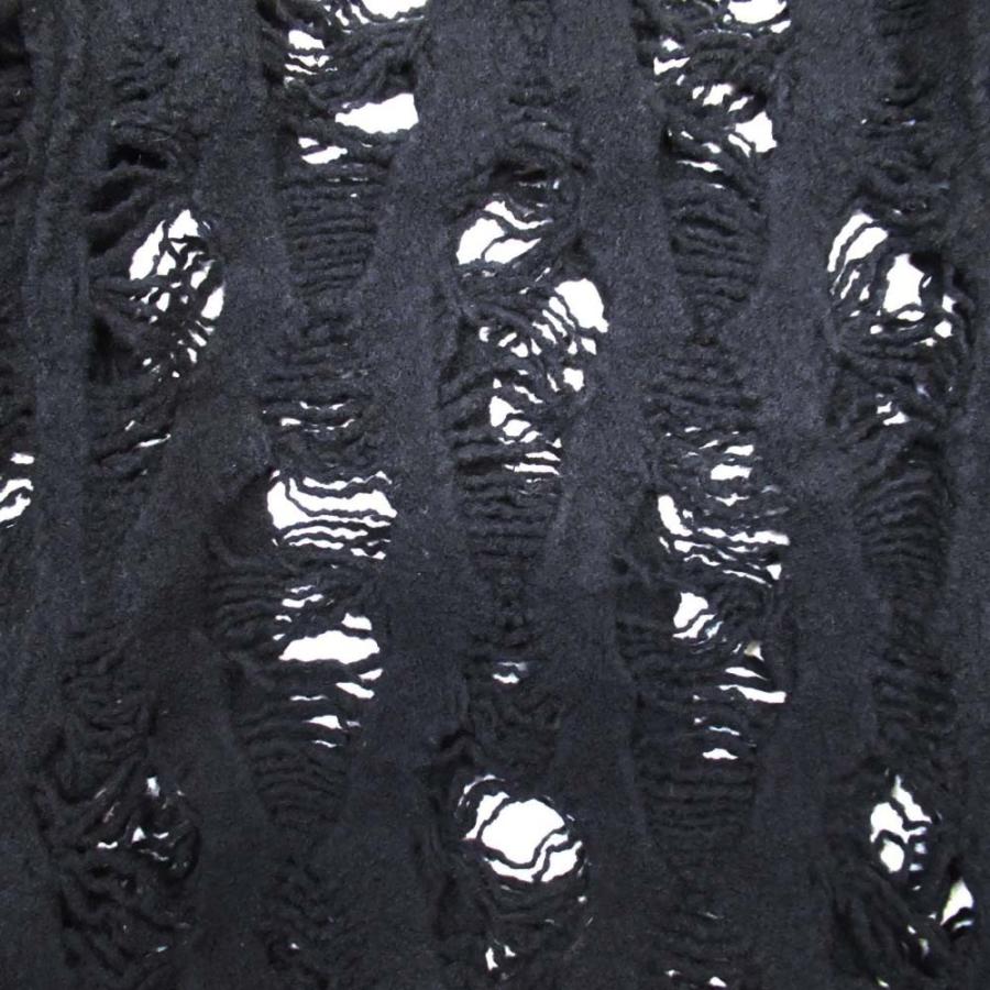 新品同様 24aw COMME des GARCONS HOMME PLUS コムデギャルソンオムプリュス ウール縮絨カスレニット セーター S 黒 ブラック PN-N014 メンズ 古着 中古 | COMME des GARCONS HOMME PLUS | 02