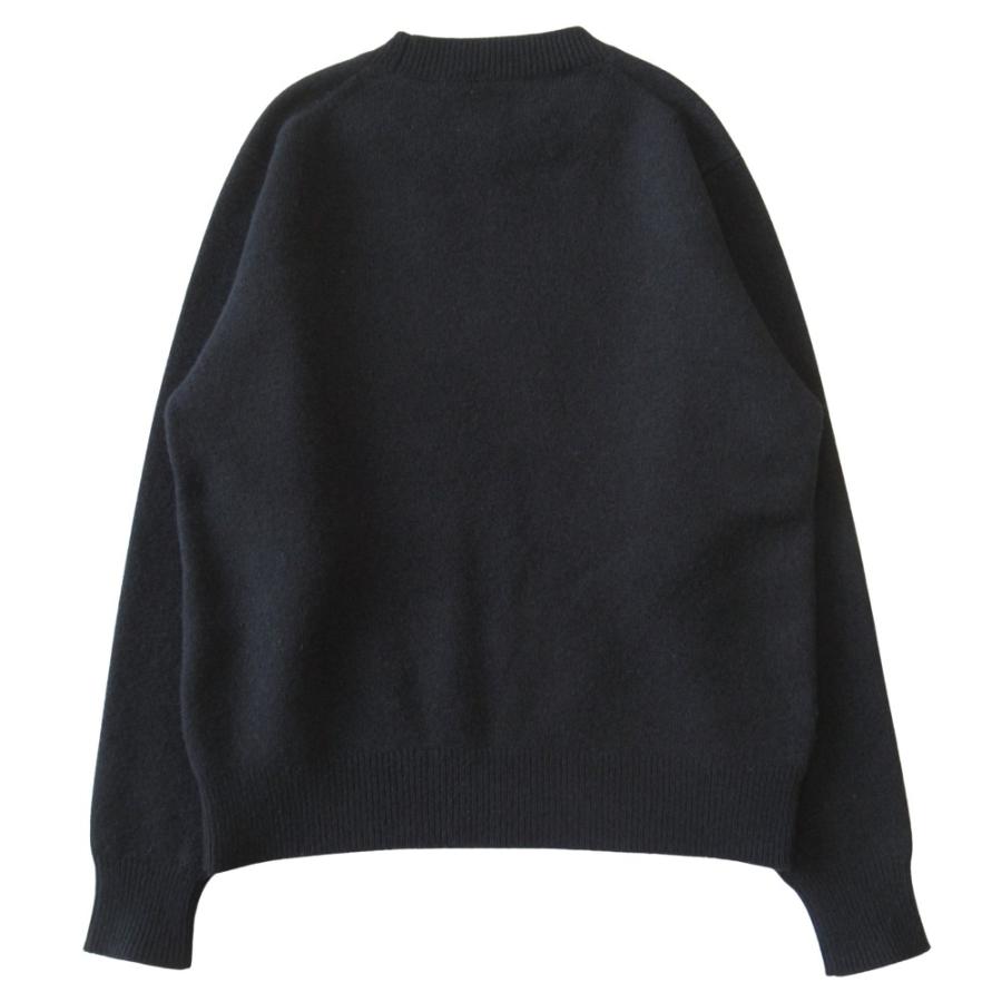 新品同様 25AW COMOLI コモリ ラムズウール クルーネック ニット セーター カットソー 長袖 サイズ1 黒 ブラック メンズ 古着 中古_1