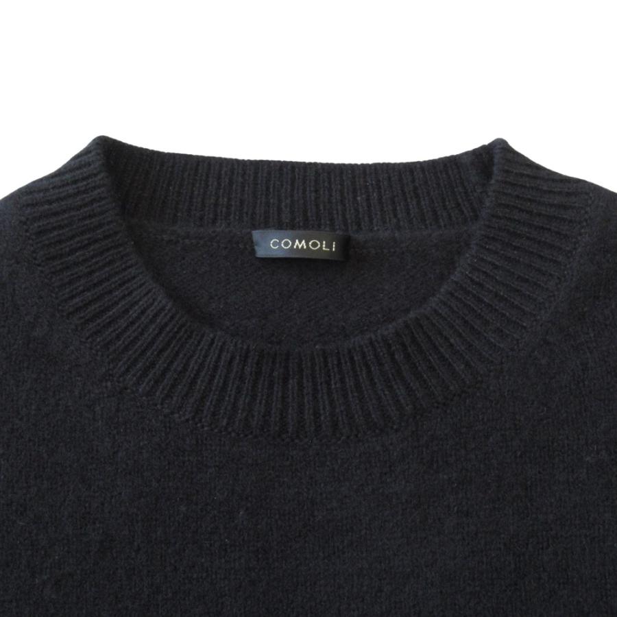 新品同様 25AW COMOLI コモリ ラムズウール クルーネック ニット セーター カットソー 長袖 サイズ1 黒 ブラック メンズ 古着 中古_2