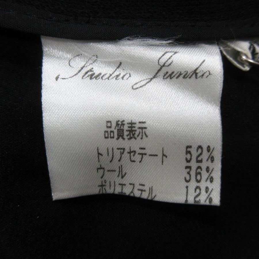 未使用 studiojunko スタジオジュンコ フリルカラー ジャケット ブルゾン ボタン ビジュー 大きいサイズ 42 黒 ブラック レディース 古着 中古 |  | 07