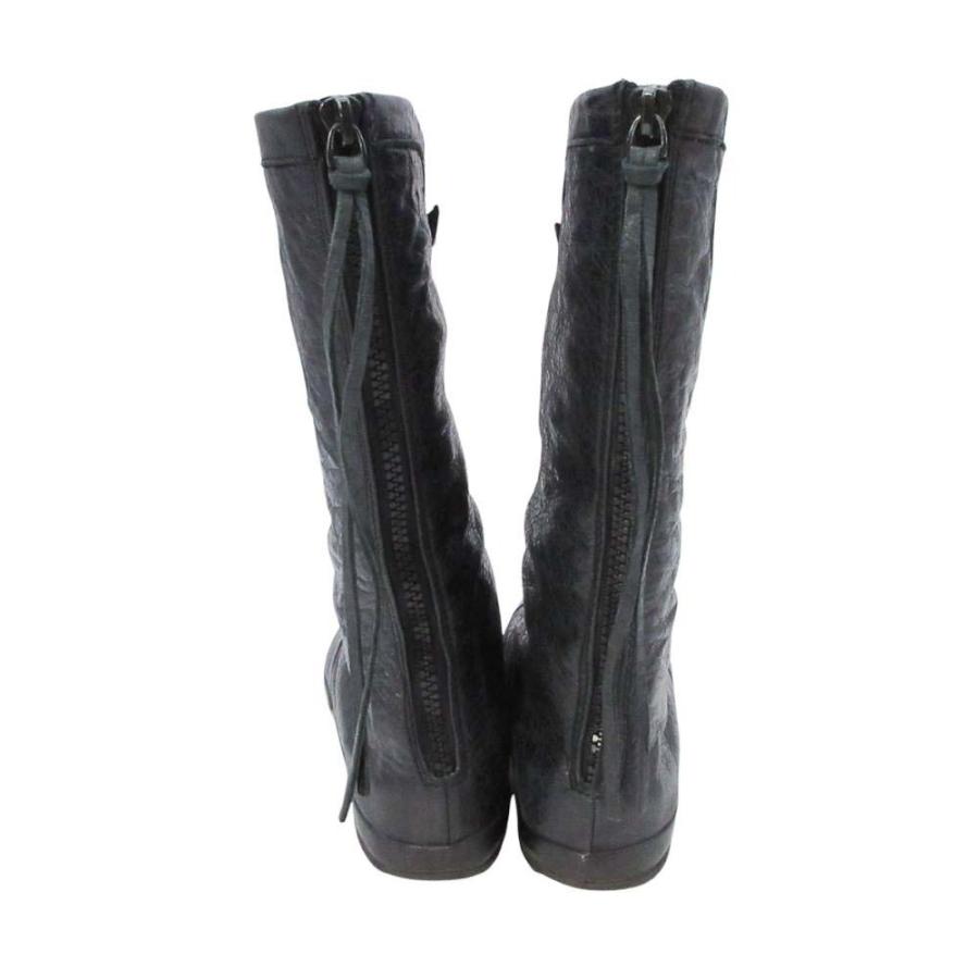 美品 BALENCIAGA バレンシアガ 245482 バックジップ ブーツ フラット シューズ 靴 レザー 36/22.5cm 黒 ブラック レディース 古着 中古 | BALENCIAGA | 04