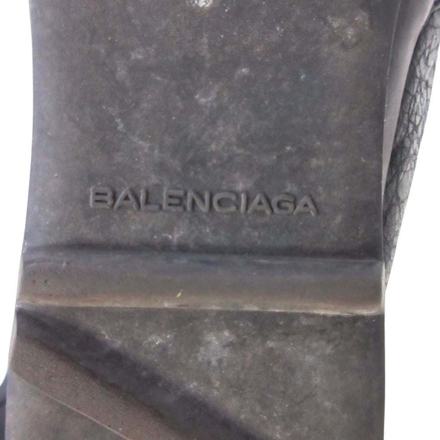美品 BALENCIAGA バレンシアガ 245482 バックジップ ブーツ フラット シューズ 靴 レザー 36/22.5cm 黒 ブラック レディース 古着 中古 | BALENCIAGA | 06