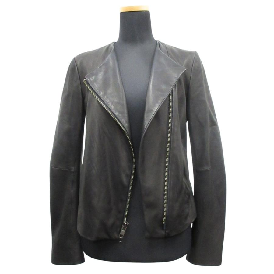 美品 VINCE ヴィンス シープスキン ラムレザー ライダース ジャケット