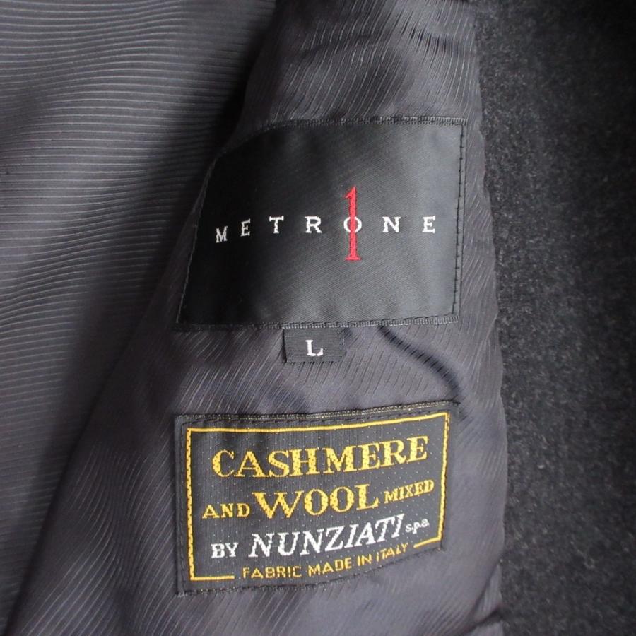 美品 METRONE メトロン ウール ステンカラー コート ジャケット アウター カシミヤ混 L チャコールグレー ブラック系 メンズ 古着 中古 |  | 04