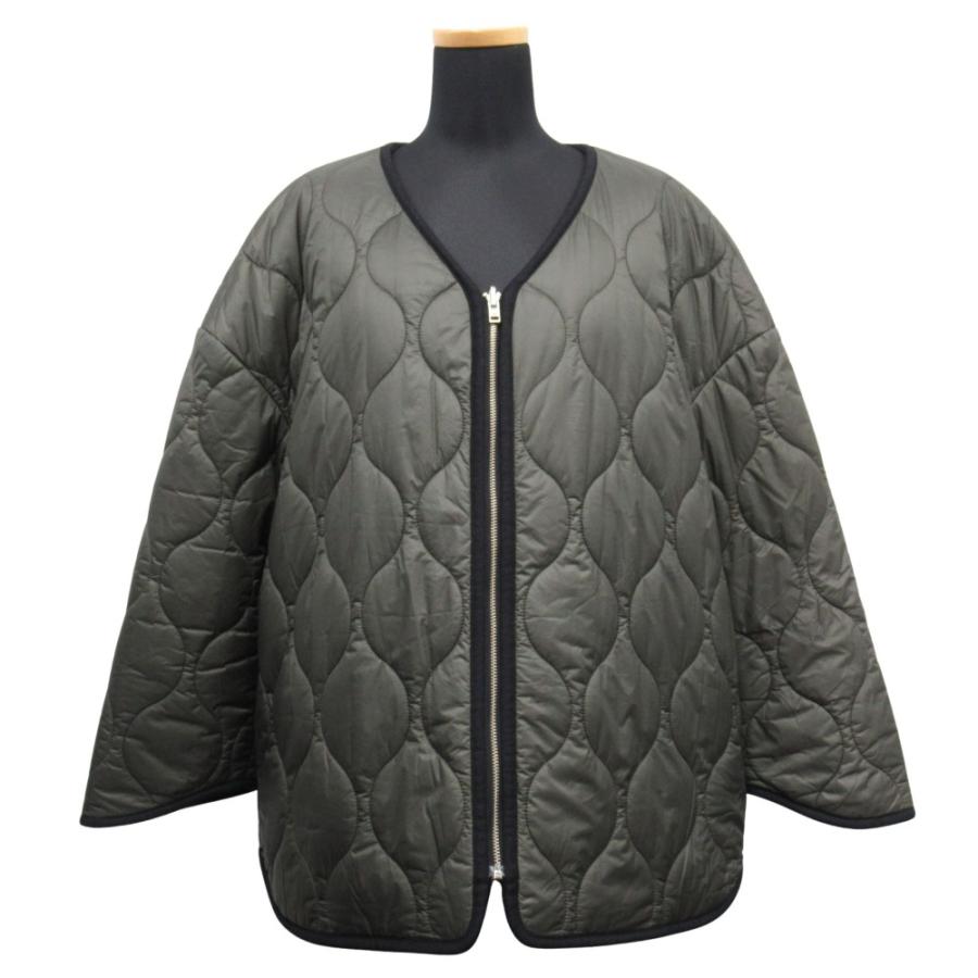 良品 18AW THE RERACS ザ リラクス リバーシブル キルティング ジャケット ブルゾン サイズF カーキ/ブラック レディース 古着 中古 | THE RERACS