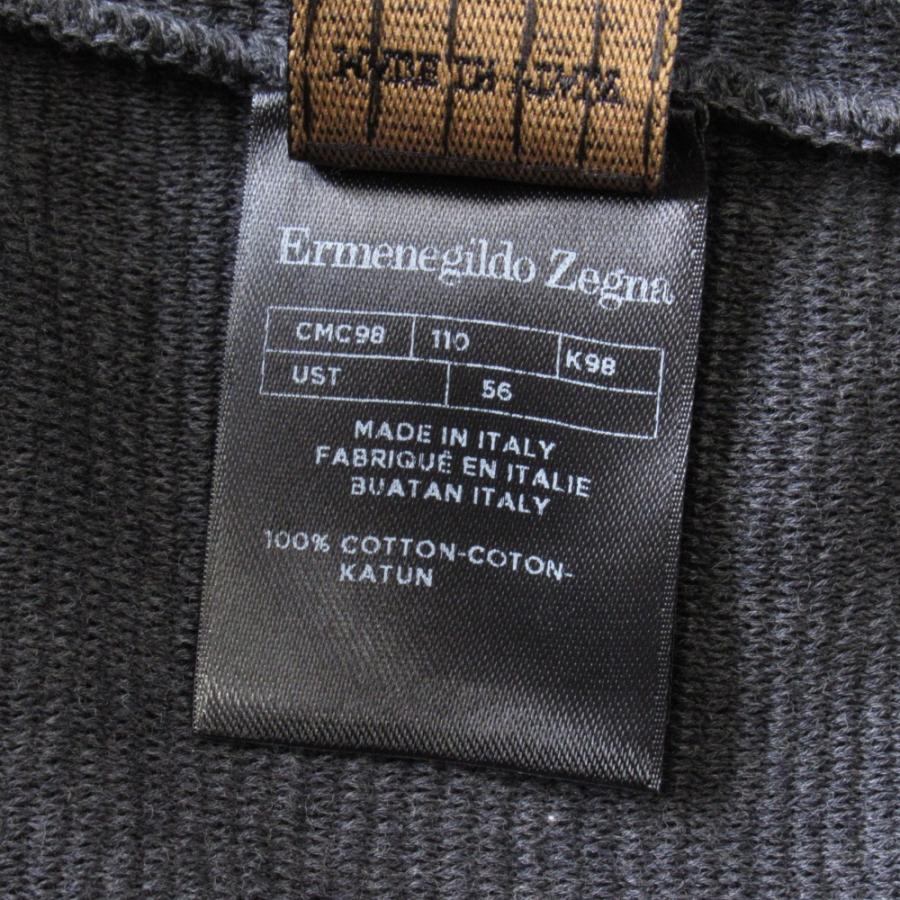 未使用 Ermenegildo Zegna エルメネジルドゼニア ニット セーター カットソー 長袖 大きいサイズ 56 XXL チャコールグレー メンズ 古着 中古_5