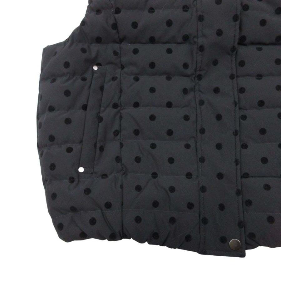 未使用 PICCIN PERLA ピッチンペルラ リバーシブル ダウンベスト ドット フロッキープリント 水玉 アウター M 黒 ブラック レディース 古着 中古 | PICCIN PERLA | 05