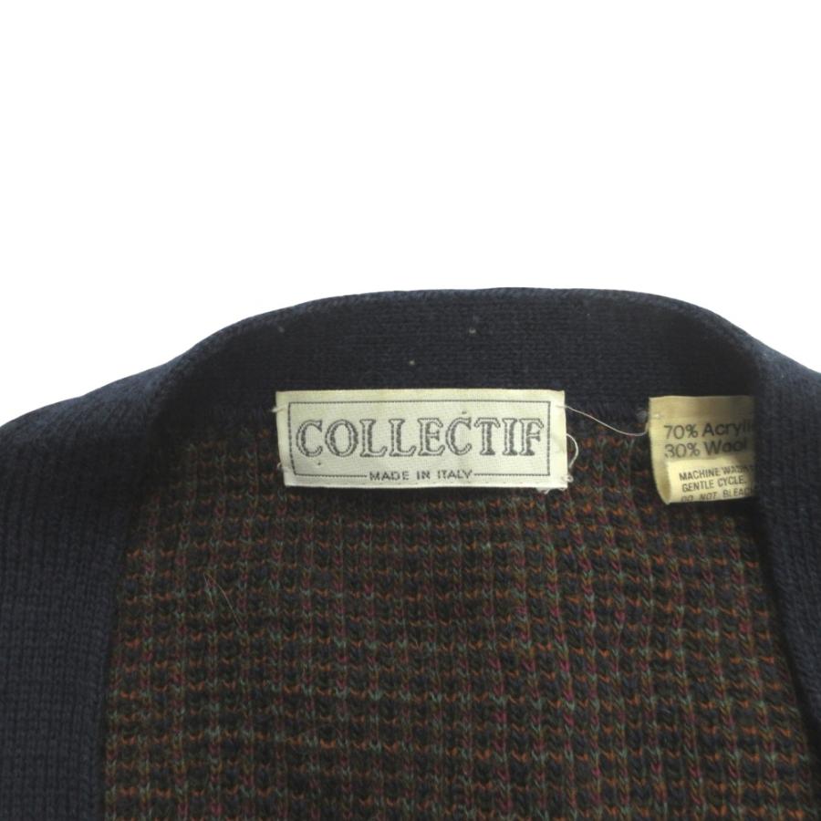 良品 Collectif コレクティフ カーディガン ニット セーター 総柄 ヴィンテージ イタリア製 XLネイビー×マルチ メンズ 古着 中古 |  | 04