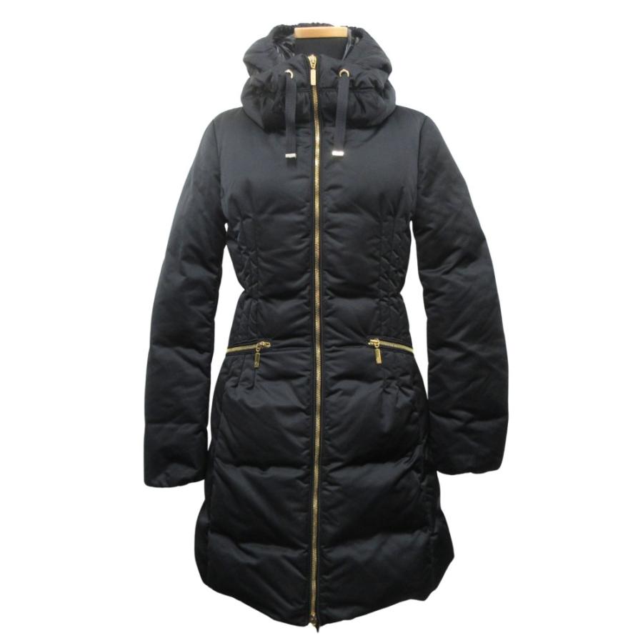 美品 MONCLER モンクレール NIMES ニーム ロング ダウン ジャケット ブルゾン コート サイズ0 XS相当 黒 ブラック レディース 古着 中古 | MONCLER