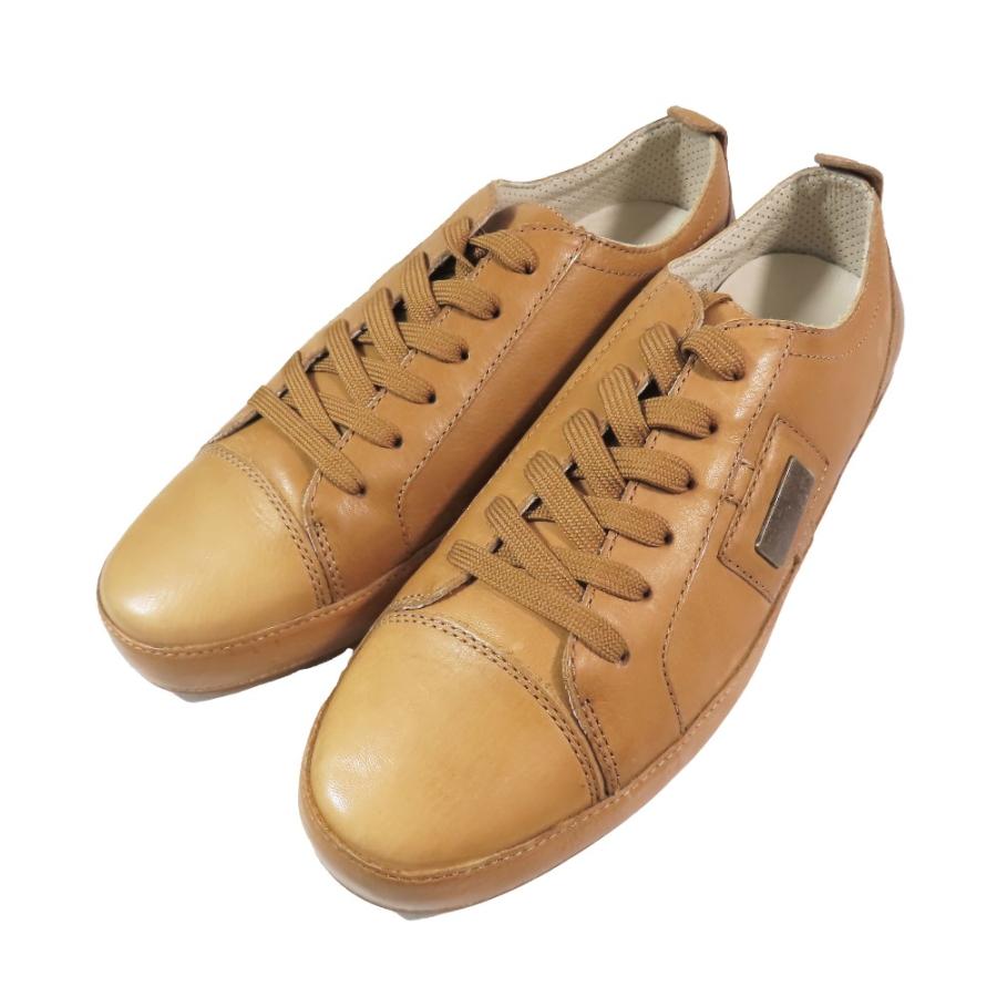未使用 DOLCE&GABBANA ドルチェアンドガッバーナ レザー スニーカー ローカット ロゴ メタルプレート 靴 シューズ ブラウン 5 レディース 古着 中古 | DOLCE&GABBANA | 02