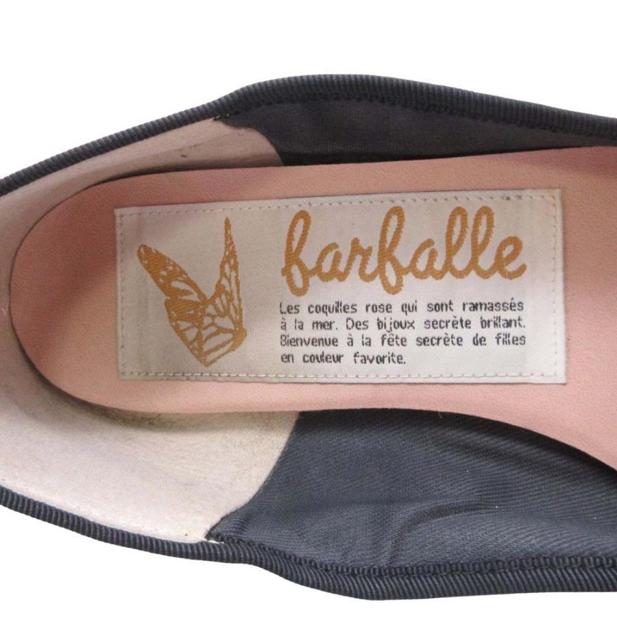farfalle ファルファーレ バレエシューズ リボン ドット フラット ラウンドトゥ 靴 39 24.5 黒 ブラック レディース 古着 中古 | farfalle | 04