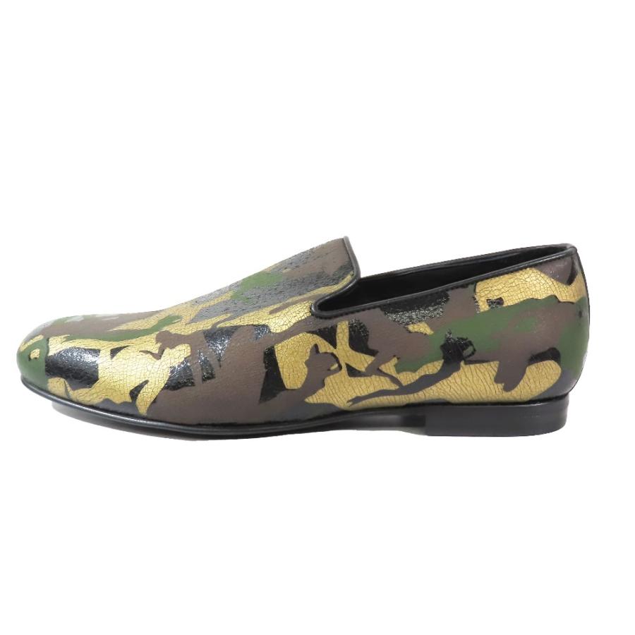 未使用 JIMMY CHOO ジミーチュウ カモフラージュ柄 スリッポン ローファー クラックレザー 迷彩 靴 シューズ マルチカラー 40 レディース 古着 中古 | JIMMY CHOO