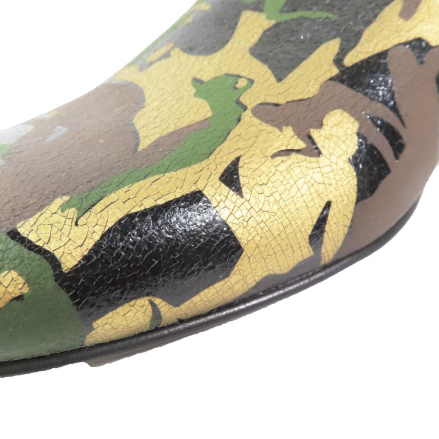 未使用 JIMMY CHOO ジミーチュウ カモフラージュ柄 スリッポン ローファー クラックレザー 迷彩 靴 シューズ マルチカラー 40 レディース 古着 中古 | JIMMY CHOO | 04