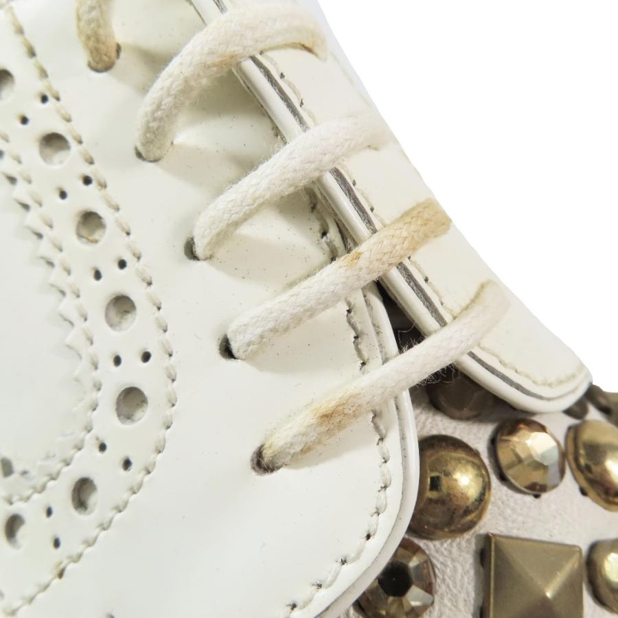 新品同様 DOLCE&GABBANA ドルチェアンドガッバーナ ウイングチップ レザー ドレスシューズ スタッズ 革靴 シューズ メダリオン 白37 レディース 古着 中古 | DOLCE&GABBANA | 05