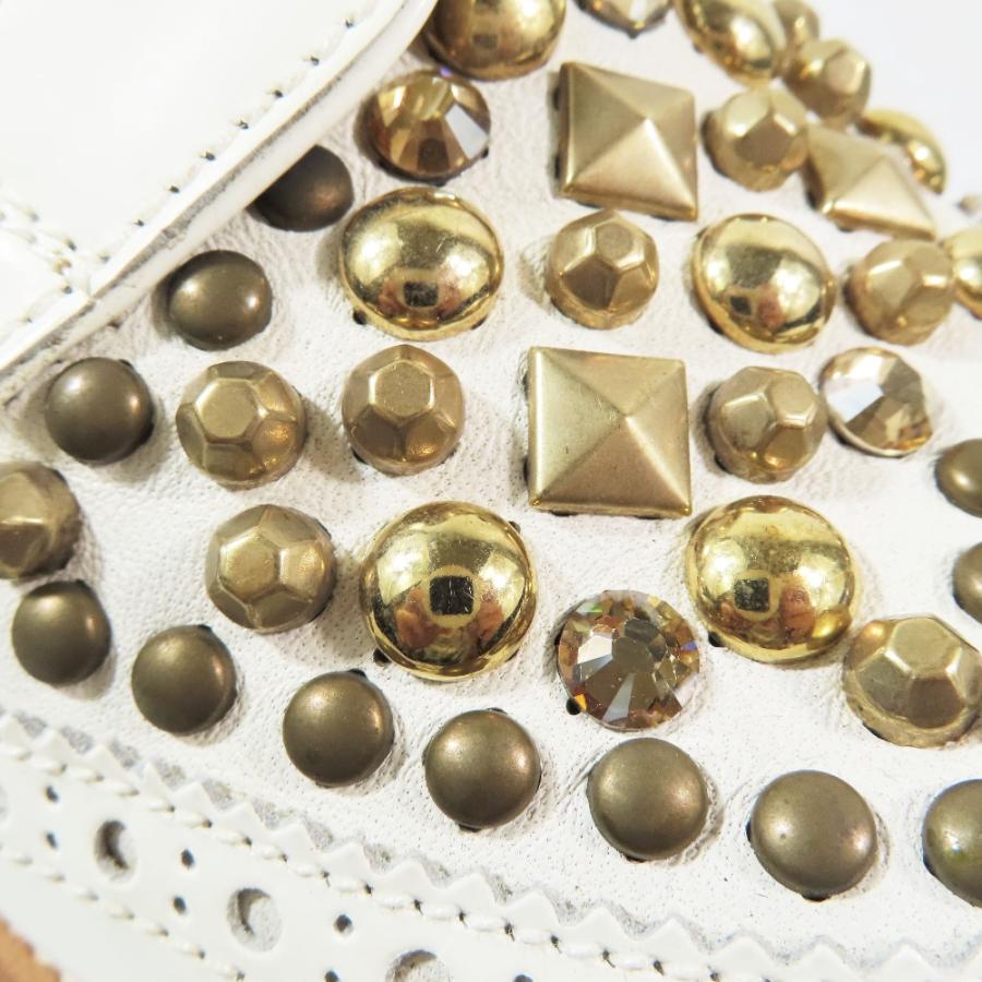 新品同様 DOLCE&GABBANA ドルチェアンドガッバーナ ウイングチップ レザー ドレスシューズ スタッズ 革靴 シューズ メダリオン 白37 レディース 古着 中古 | DOLCE&GABBANA | 06
