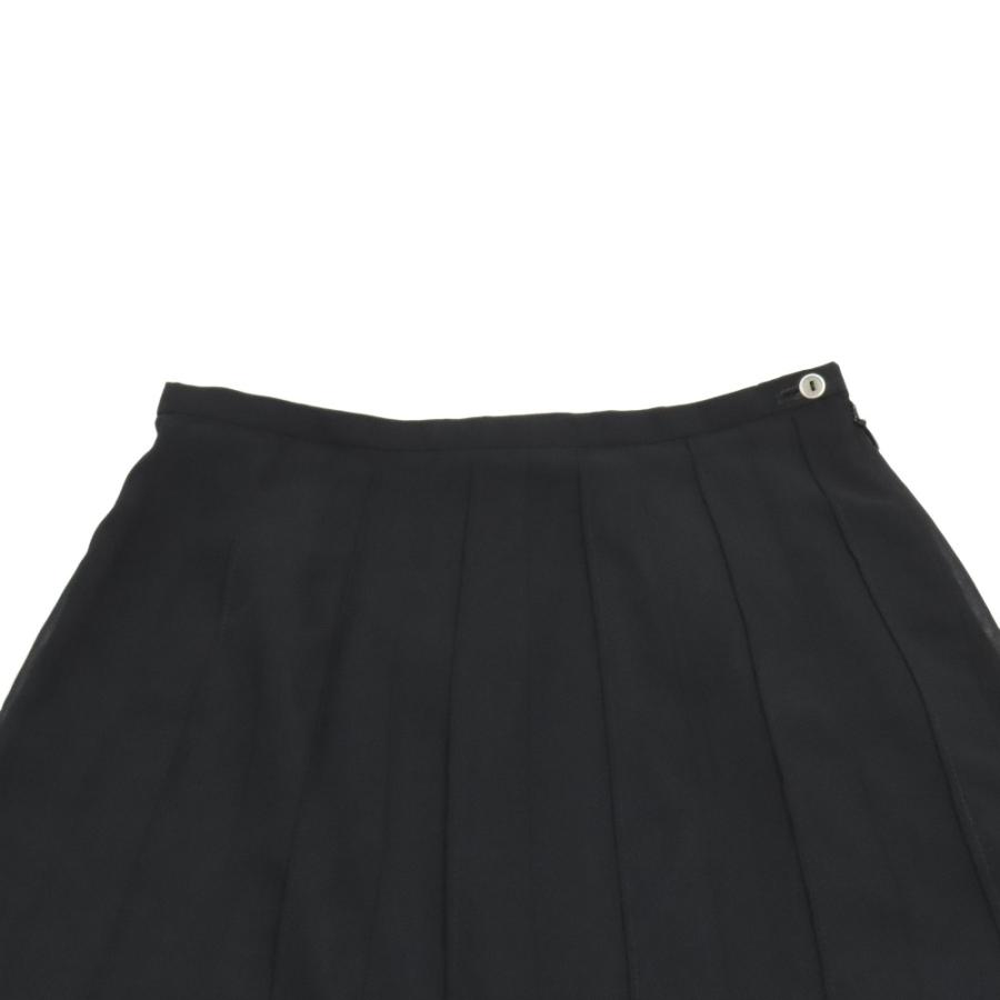 Lois CRAYON ロイスクレヨン プリーツスカート ロング ミモレ丈 レース シフォン M ブラック レディース 古着 中古 | Lois CRAYON | 02