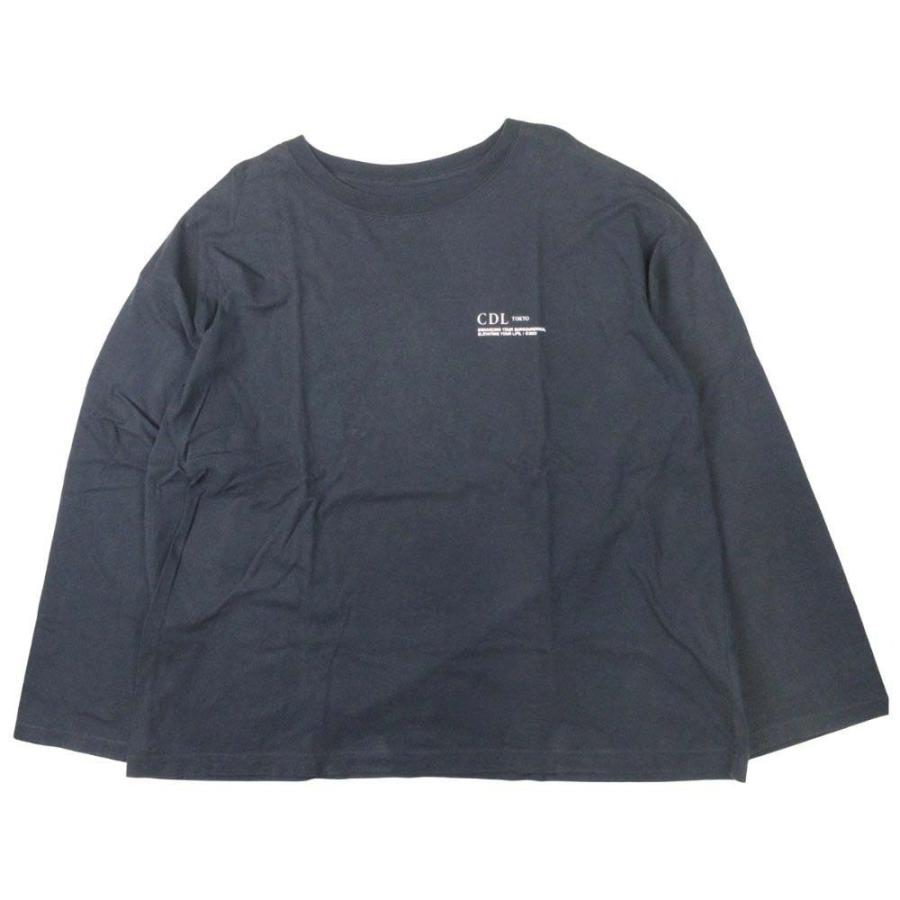 良品 2023年 CDL TOKYO シーディーエル SHEA BUTTER LOGO ロゴプリント Tシャツ カットソー トップス 長袖 L チャコール メンズ レディース 古着 中古 | 