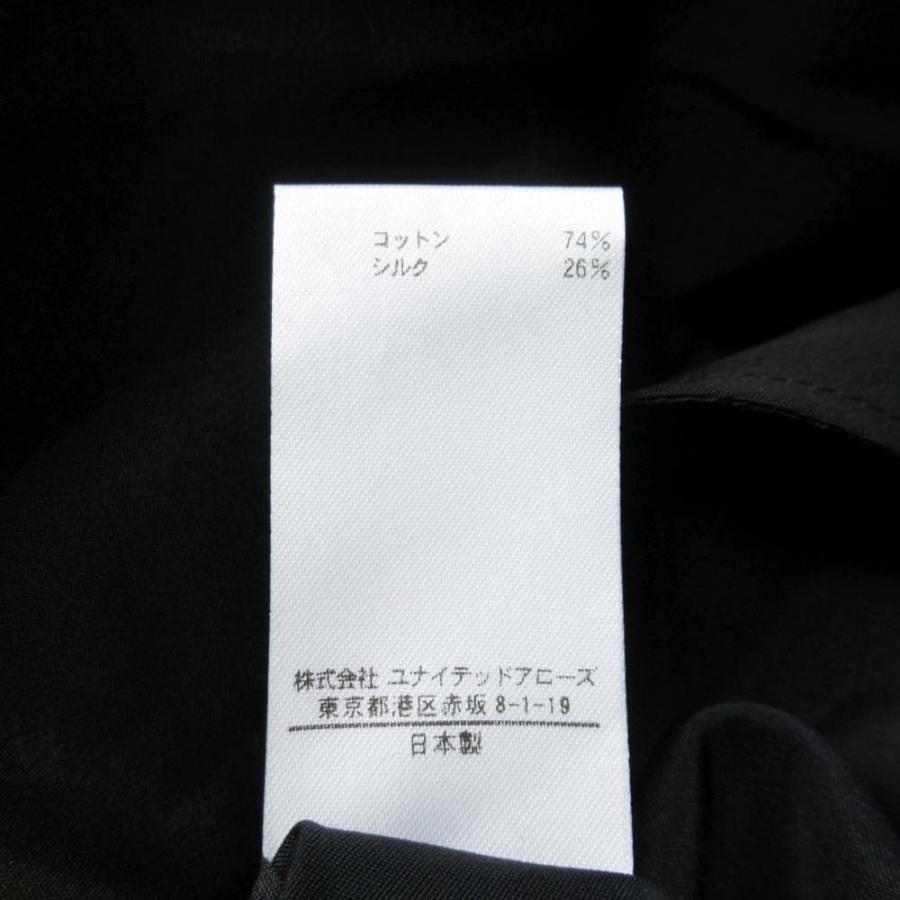 新品同様 BLAMINK ブラミンク ボリュームスリーブ ロングドレス ワンピース コットンシルク 七分袖 38 黒 ブラック レディース 古着 中古 | BLAMINK | 08