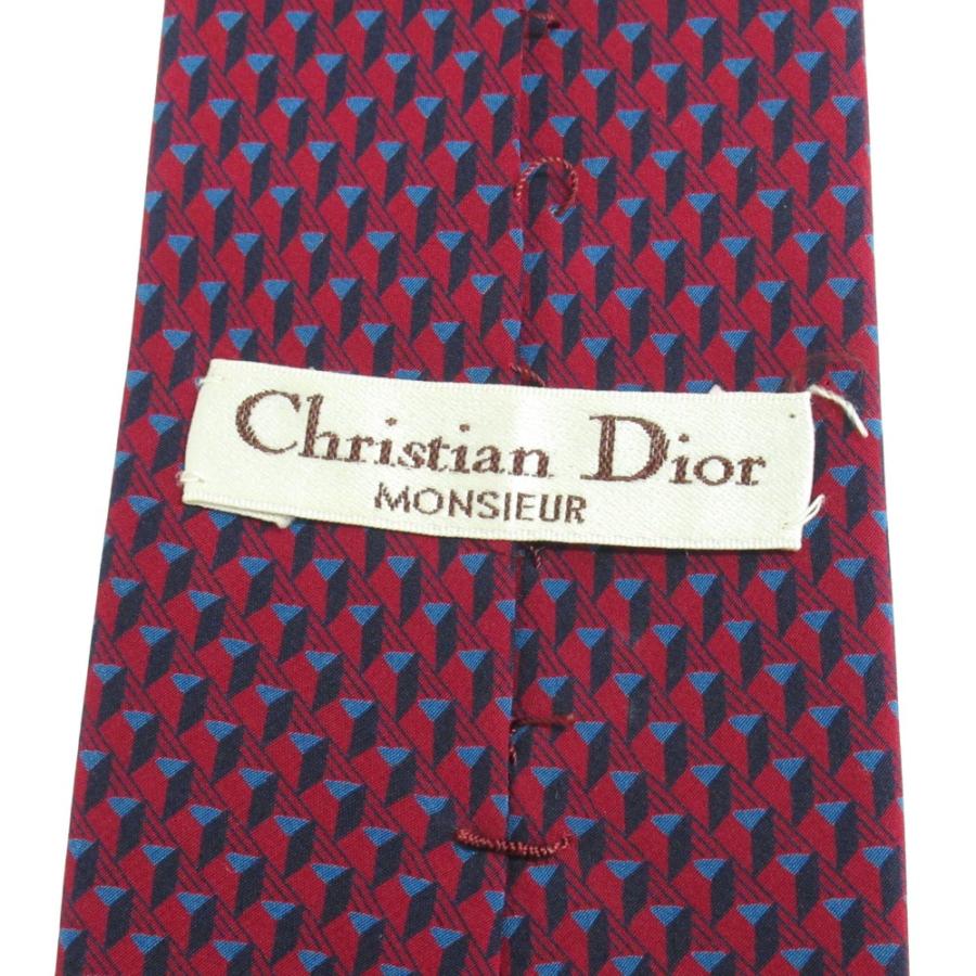 Christian Dior クリスチャンディオール 総柄 シルク ネクタイ レギュラータイ スーツ ビジネス パーティ ヴィンテージ メンズ 古着 中古 | Christian Dior | 04