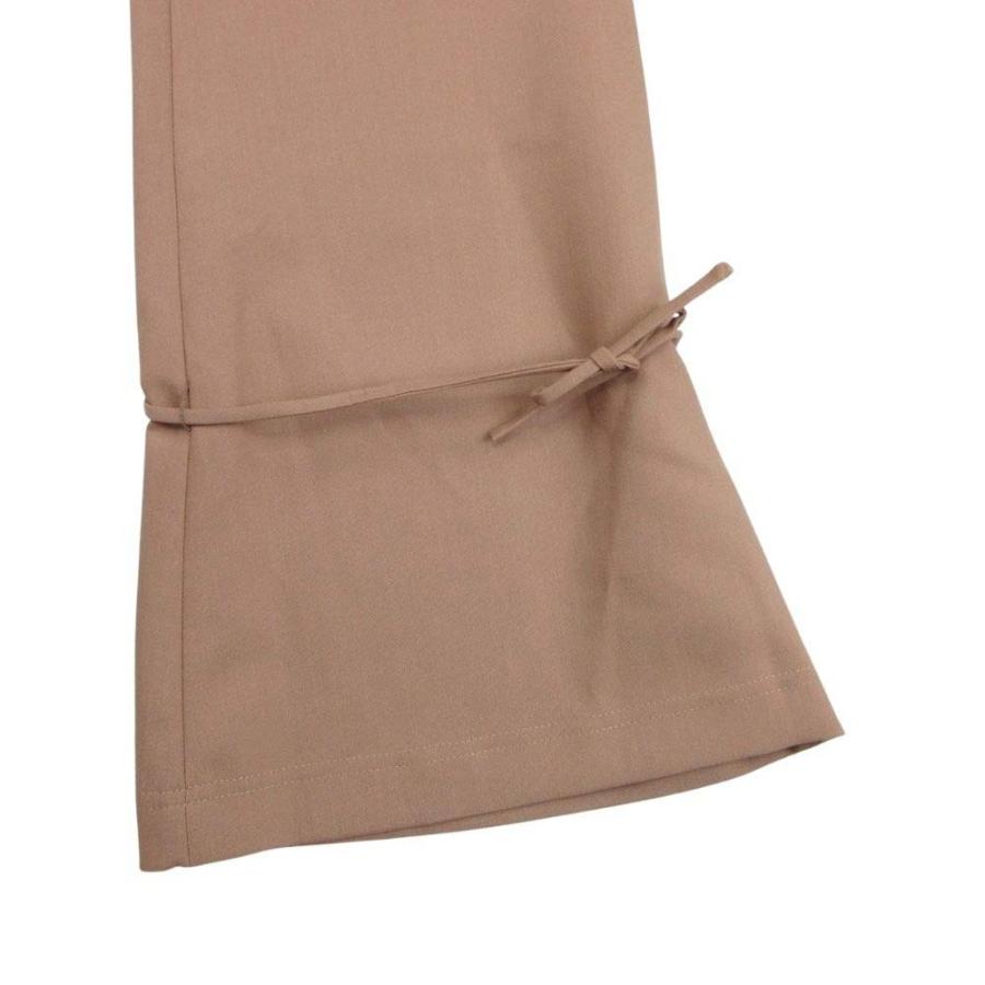 新品同様 rokh ロク TIE HEM TROUSERS タック リボン タイヘム トラウザー ロング フレアパンツ 36 LATTE ラテ レディース 古着 中古 | rokh | 03