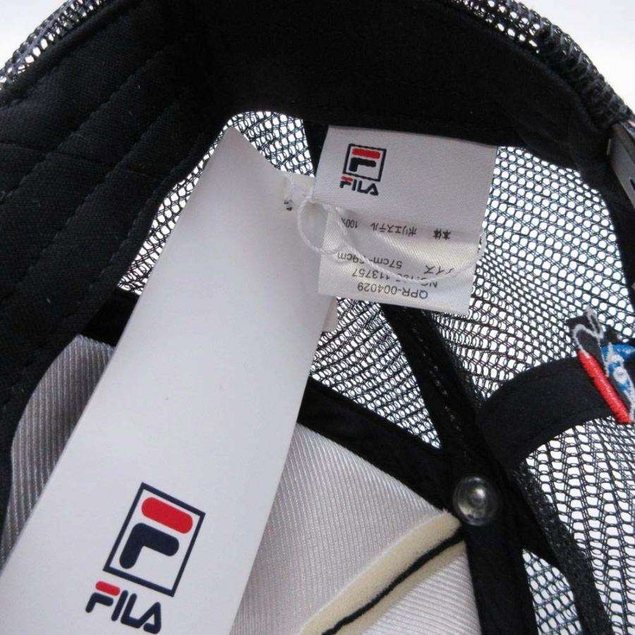 新品同様 FILA × SHETA フィラ × シータ メッシュキャップ ベースボールキャップ 帽子 黒 ブラック マルチカラー メンズ レディース 古着 中古 | FILA | 05
